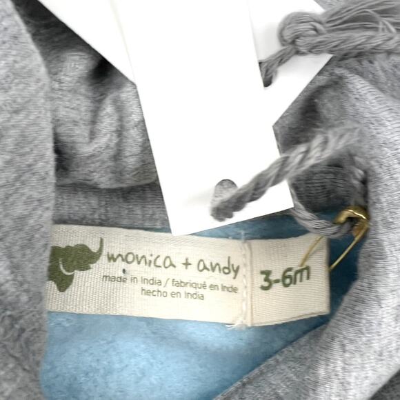 NWT Monica + Andy Organic Hearts Envelope Hoodie - Picture 4 of 5